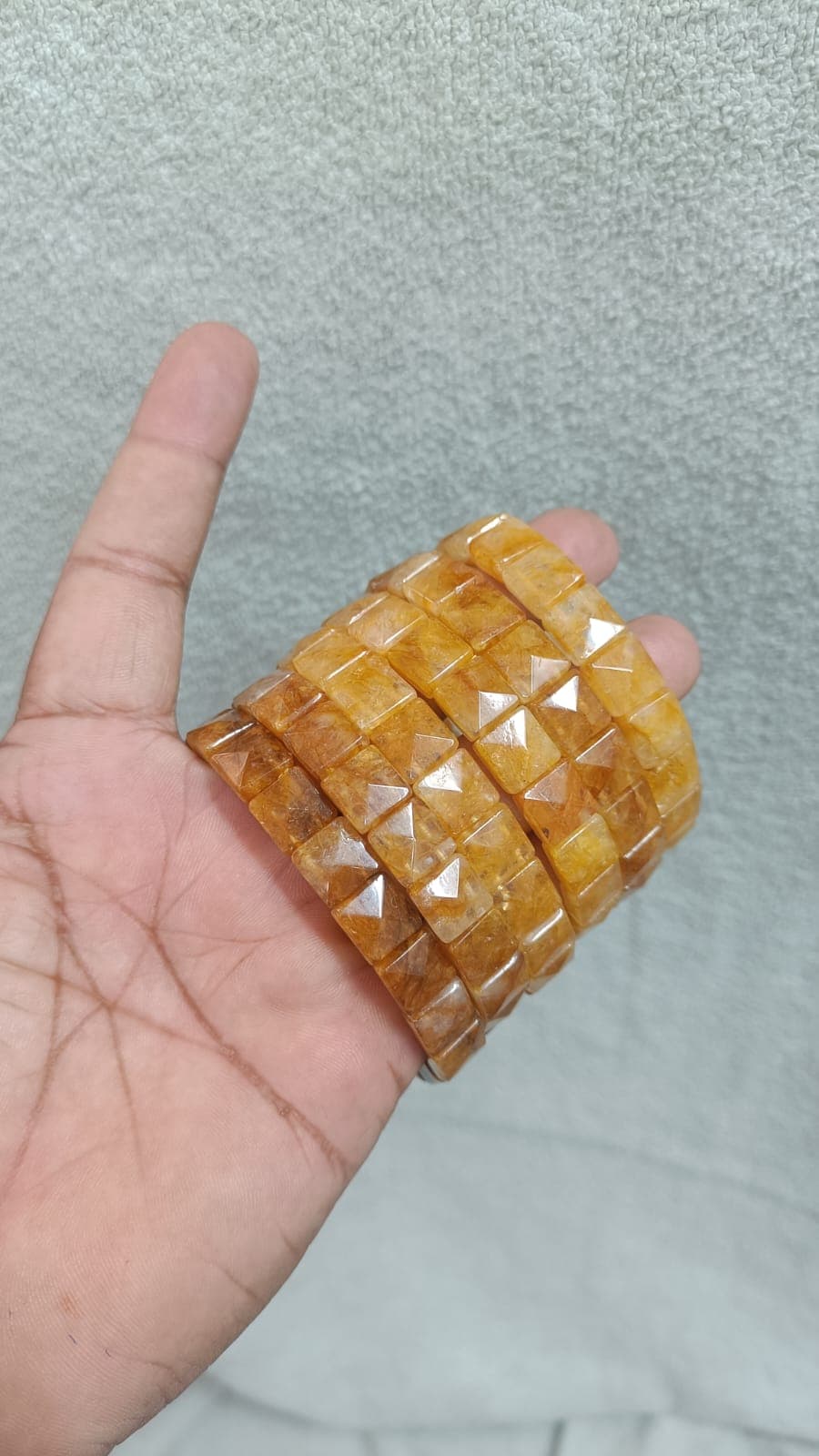 Citrine Pyramid-Cut Bracelet