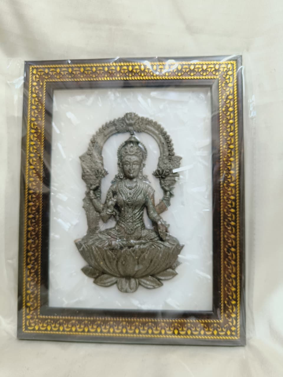 Lakshmi Ji Crystal Relief Frame