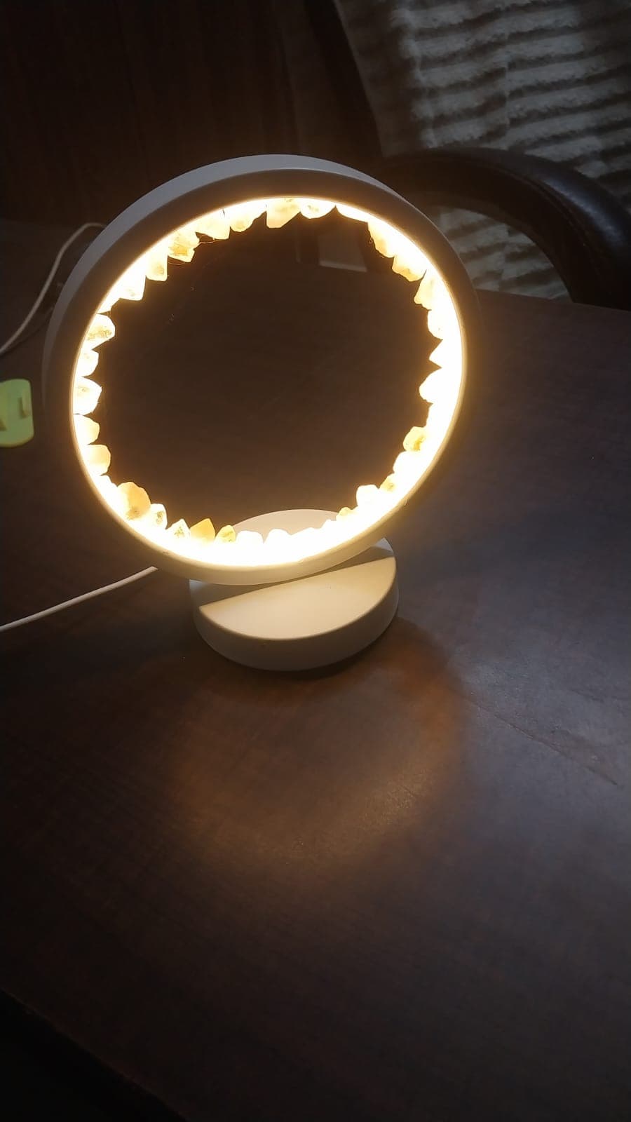 Citrine Crystal Ring Lamp
